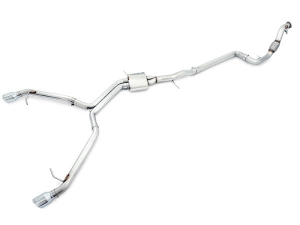 AWE Tuning - AWE Tuning 3020-32024 AWE Tuning Audi B9 A4 Track Edition Exhaust Dual Outlet - Chrome Silver Tips (Includes DP)