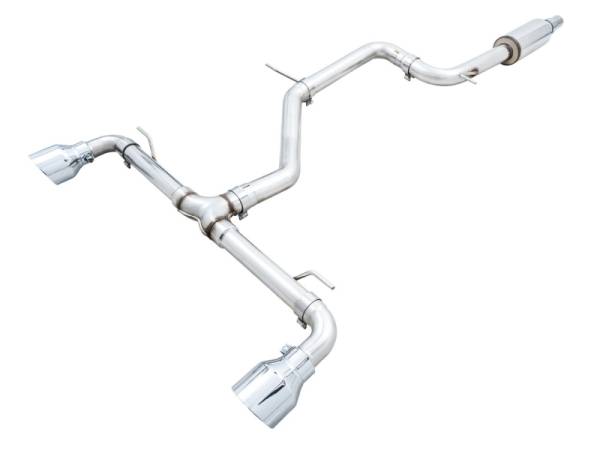 AWE Tuning - AWE Tuning 3020-32658 AWE Tuning 2022 VW GTI MK8 Track Edition Exhaust - Chrome Silver Tips