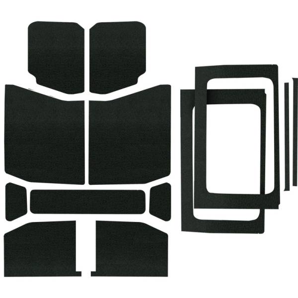 DEI - DEI 50178 DEI 18-23 Jeep Wrangler JL 4-Door Boom Mat Complete Headliner Kit - 13 Piece - Black