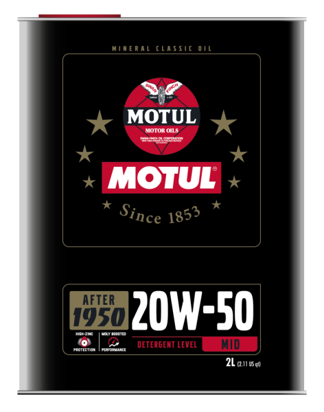 Motul - Motul 110621 Motul 20W50 Classic Performance Oil - 10x2L