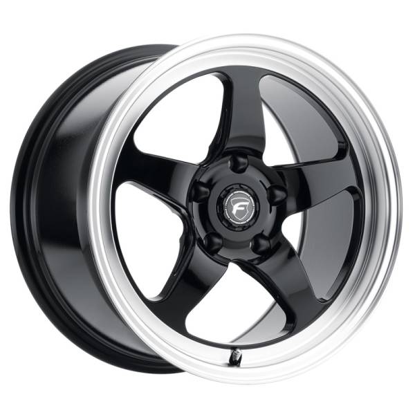 Forgestar - Forgestar F09180067P22 Forgestar D5 Drag 18x10 / 5x114.3 BP / ET22 / 6.4in BS Gloss Black Wheel