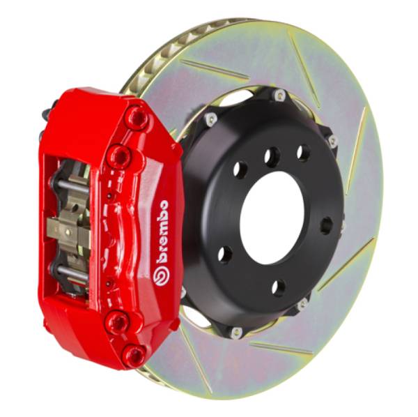 Brembo - Brembo 112.6003A2 Brembo 97-01 Integra Type-R Front GT BBK 4 Piston Cast 2pc 328x28 2pc Rotor Slotted Type-1-Red