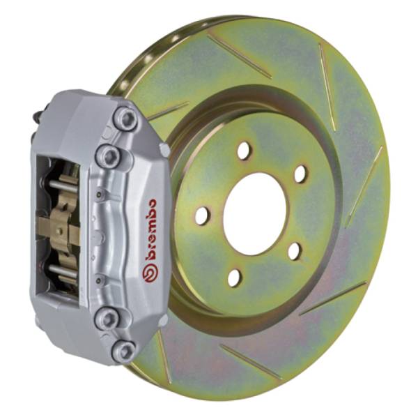 Brembo - Brembo 1A5.6003A3 Brembo 87-91 M3 (E30) Front GT BBK 4 Piston Cast 2pc 330x28 1pc Rotor Slotted Type-1-Silver