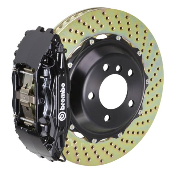 Brembo - Brembo 1B1.8001A1 Brembo 94-04 Mustang (SN95) Front GT BBK 4 Piston Cast 2pc 355x32 2pc Rotor Drilled-Black