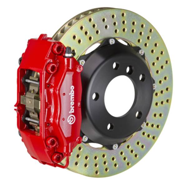 Brembo - Brembo 1C1.6001A2 Brembo 02-06 Mini Cooper Front GT BBK 4 Piston Cast 2pc 320x28 2pc Rotor Drilled-Red