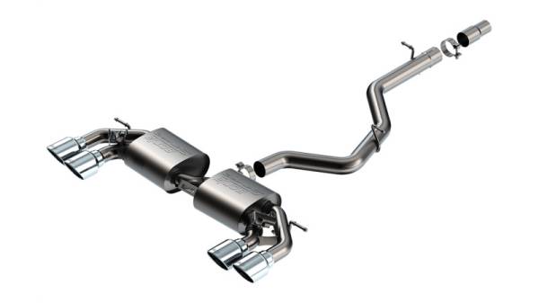 Borla - Borla 141029 Borla 22-25 Volkswagen Golf R S-type Cat-Back Exhaust - Dual 4.5in Stainless Tips - Fits 2022-2025 Volkswagen Golf R