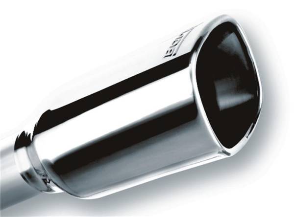 Borla - Borla 20241 Borla 2.25in Inlet 3.28in x 3.5in Square Rolled Angle Cut x 7.88in Long Exhaust Tip