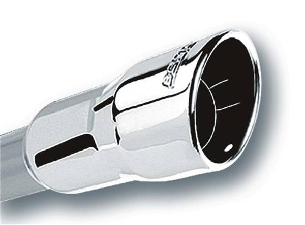 Borla - Borla 20251 Borla 3in Inlet 4.25in Round Rolled Angle Cut x 4in Long Universal Exhaust Tips