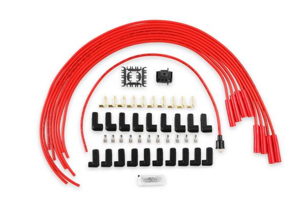 ACCEL - BDDP 5040R Spark Plug Wire Set - 8mm - Universal - Red Wire with Red Straight Boots