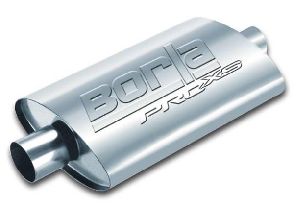 Borla - Borla 400486 Borla Universal Center/Dual Oval 3in In/2.25in Out 19in x 4in x 9.5in Notched PRO-XS Muffler