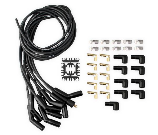 ACCEL - BDDP 9002CK Spark Plug Wire Set - Universal - 135 Deg Black Ceramic Boots