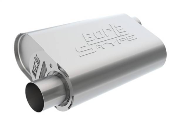 Borla - Borla 400853 Borla CrateMuffler BBC 396 2.5 inch Offset/Offset 14in x 4.35in x 9in Oval Muffler