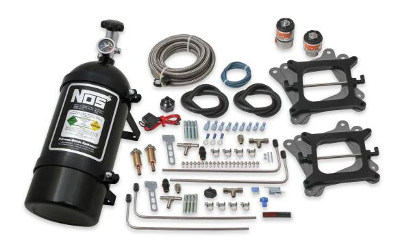 NOS - BHHV 02010BNOS NOS Cheater Wet Nitrous System for 2x4 Dual 4150 4-barrel Carburetors-Black