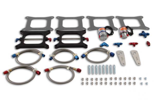 NOS - BHHV 02021NOS NOS Pro-Shot Fogger "Upgrade Kit" Cheater Nitrous System-Dual 4150 Holley Flange