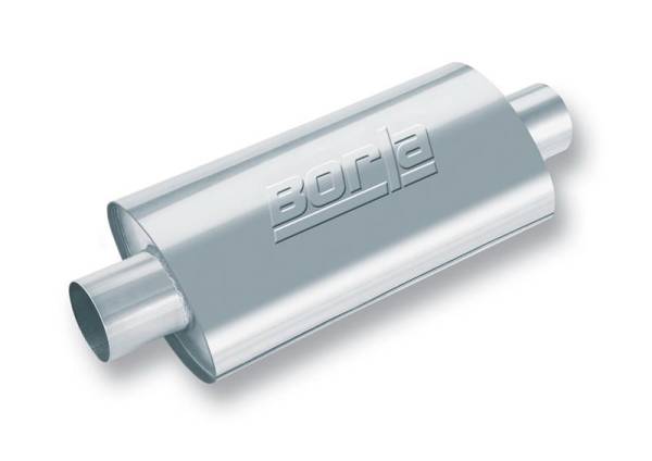 Borla - Borla 40941 Borla XR-1 Racing Sportsman 2 1/2 inch Outlet / 2 1/2 inch Inlet 12in Case Oval Muffler
