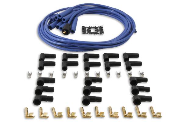 ACCEL - ACCEL 4040B Spark Plug Wire Set- 8mm - Blue Wire with Blue Straight Boots