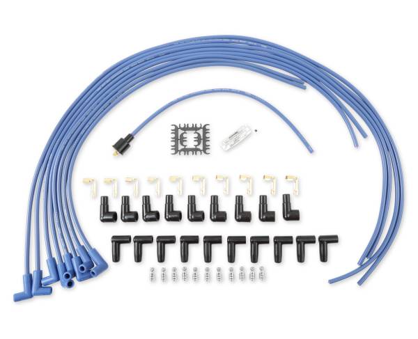 ACCEL - ACCEL 4041B Spark Plug Wire Set- 8mm - Blue Wire with Blue 90 Deg Boots