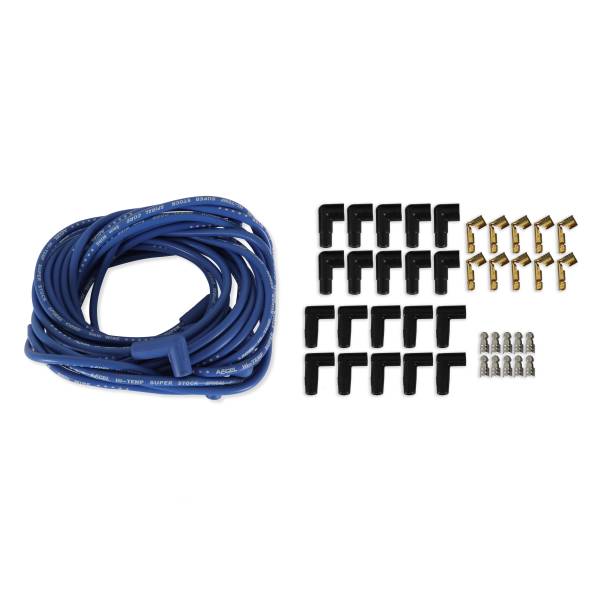 ACCEL - ACCEL 5041B Spark Plug Wire Set - 8mm - Universal - Blue Wire with Blue 90 Deg Boots