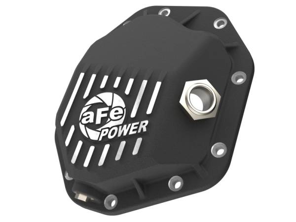 aFe - aFe 46-71430B aFe 19-25 GM Trucks Front Diff Cover - Black w/ Machined Fins