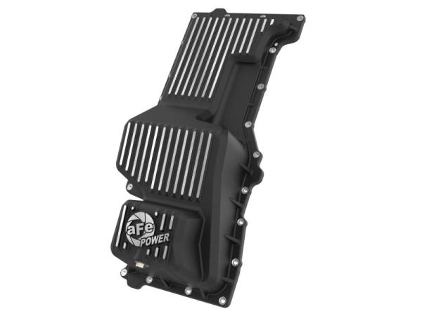 aFe - aFe 46-71440B aFe 20-25 GM Trucks L6 3.0L Engine Oil Pan - Black w/ Machined Fins