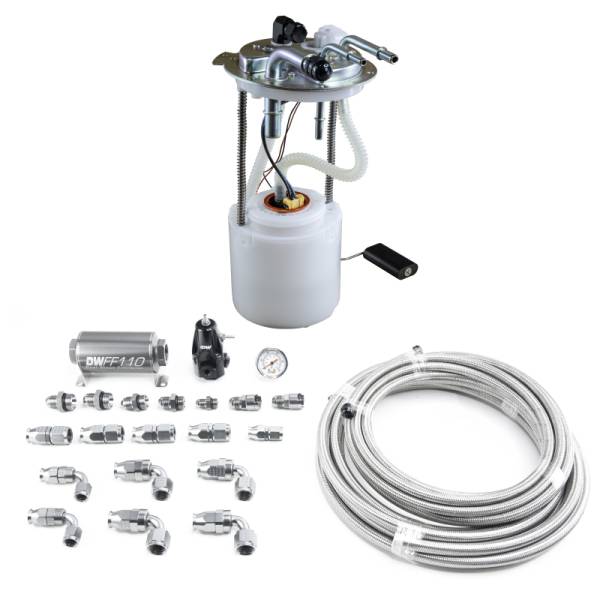 DeatschWerks - DeatschWerks 9-401-602-7015 DeatschWerks 05-19 Yukon/Tahoe/Suburban DW400 Pump Module and Return SS PTFE Plumbing Kit