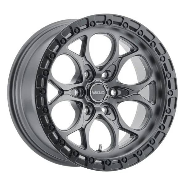 Weld - Weld W10789089451 Weld Ledge 6 18x9 / 6x135 / ET -12 / BS 4.51 - Satin Gunmetal w/ Satin Black Ring Wheel