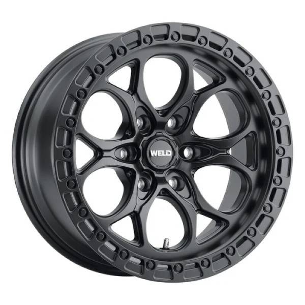 Weld - Weld W10879089500 Weld 17x9 Ledge 6 6x135 ET00 BS 5.00 Satin BLK / Satin BLK Ring 87.1