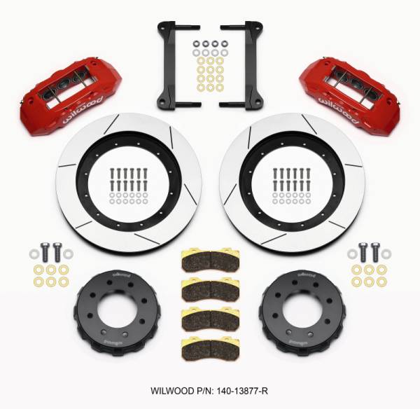Wilwood - Wilwood 140-13877-R Wilwood TX6R Front Kit 16.00in Red 1999-2010 GM H2 Truck/SUV 2500
