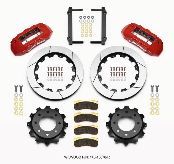 Wilwood - Wilwood 140-13878-R Wilwood TX6R Rear Kit 16.00in Red 1999-2010 GM H2 / 2500 4.63 Cntr