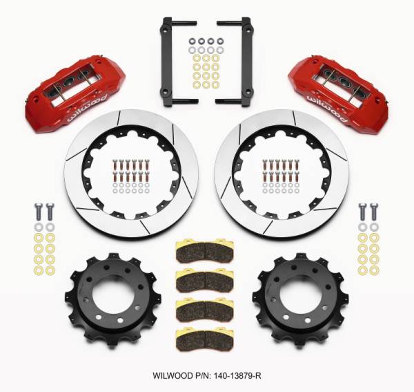 Wilwood - Wilwood 140-13879-R Wilwood TX6R Rear Kit 16.00in Red 1999-2010 GM Trk 2500 HD 4.84 Cntr