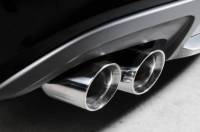 MILLTEK Non-Resonated Cat-Back Exhaust, Quad Outlet for 6-Speed Manual Trans Audi B8 A4 2.0T SSXAU627