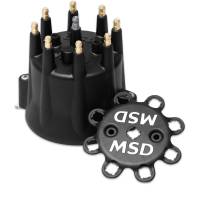 BCCX 84333 MSD Distributor Cap - V8 - HEI Terminals - Black - Spark Plug Wire Retainer