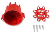 MSD - BCCX 8433 MSD Distributor Cap - V8 - HEI Terminals - Red - Spark Plug Wire Retainer - Image 2