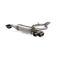 Akrapovic S-AR/TI/6H Akrapovic 2017+ Alfa Romeo Stelvio Quadrifoglio Slip-On Line (Titanium) w/Titanium/Carbon Fiber Tips - Fits 2018-2020 Alfa Romeo Stelvio