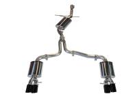 AWE Tuning 3015-43020 AWE Tuning Audi B8 A4 Touring Edition Exhaust - Quad Tip Diamond Black Tips - Does not fit Cabriolet