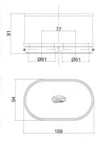 BMC FM2922 BMC Twin Air Carburetor Filter - 61mm x 2 ID / 74mm H