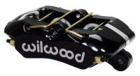 Wilwood 120-16190-BK Wilwood Caliper-Forged Dynapro 4 5.25in Mount-Black-Universal 1.38/1.38in Pistons .81in Disc