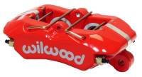 Wilwood 120-16190-RD Wilwood Caliper-Forged Dynapro 4 5.25in Mount-Red-Universal 1.38/1.38in Pistons .81in Disc