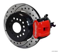 Wilwood 140-12049-DR Wilwood Combination Parking Brake Rear Kit 12.19in Dia 0.81in Rotor Thickness - Red Drilled