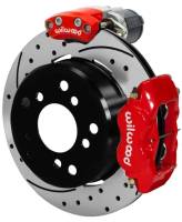 Wilwood 140-16138-DR Wilwood Forged Dynalite Rear Electronic Parking Brake Kit - Red Powder Coat Caliper - D/S Rotor