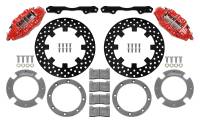 Wilwood 140-16628-DR Wilwood 17-21 Can-Am X3RS Red 6-Piston Front Kit 11.25in - Drilled Rotors