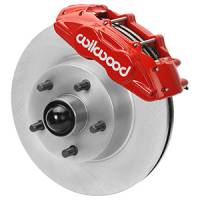 Wilwood 140-16801-R Wilwood 65-67 Ford Mustang D11 11.29 in. Vtd. Brake Kit w/ Flex Lines (Red)