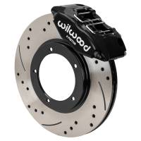 Wilwood 140-16946-D Wilwood 69-74 Porsche 911 Front Powerlite Brake Kit 3in MT Drilled & Slotted - Black