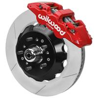 Wilwood 140-17149-R Wilwood Forged 6 Piston Red Superlite Caliper, GT 72 Vane Vented Spec37 Slotted Rotor - 14.00x1.25