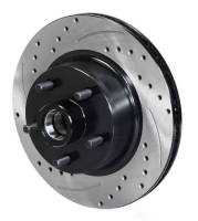 Wilwood 160-14324-BK Wilwood Rotor Front SRP Drilled & Slotted Black - 65-69 Ford Mustang 5x4.5BC