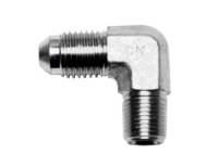 Wilwood 220-9924 Wilwood 90 Deg Elbow Fitting -4 AN NPT Male to 1/8-27