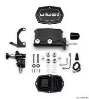 Wilwood 261-15659-BK Wilwood Compact Tandem M/C - 7/8in Bore w/RH Bracket and Valve (Pushrod) - Black