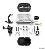 Wilwood 261-15666-P Wilwood Compact Tandem M/C - 1.12in Bore w/RH Bracket and Valve (Mustang Pushrod) - Ball Burnished