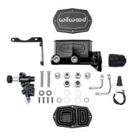 Wilwood 261-16798-BK Wilwood Compact Tandem Master Cylinder w/ Combination Valve 1-1/8in Bore - Black
