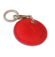 Akrapovic 800951 Akrapovic Round Leather Keychain - red